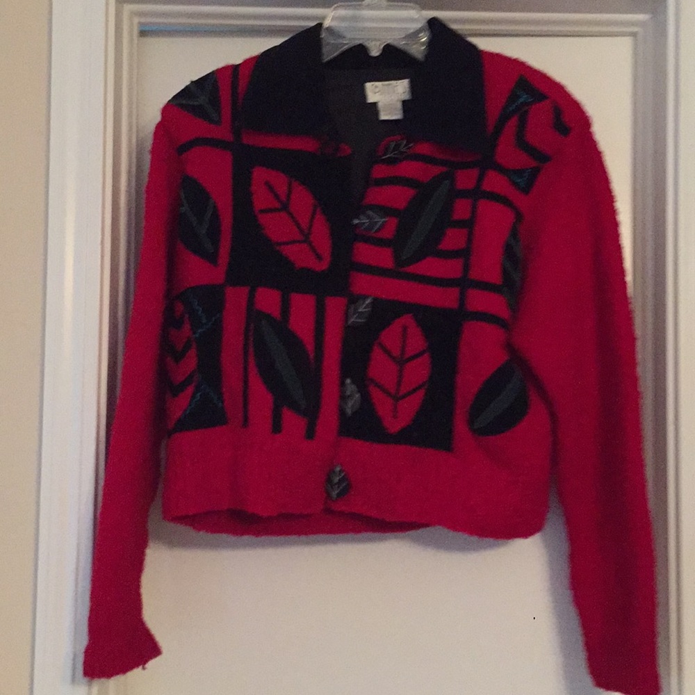 Minnie’s Closet leather and acrylic jacket.